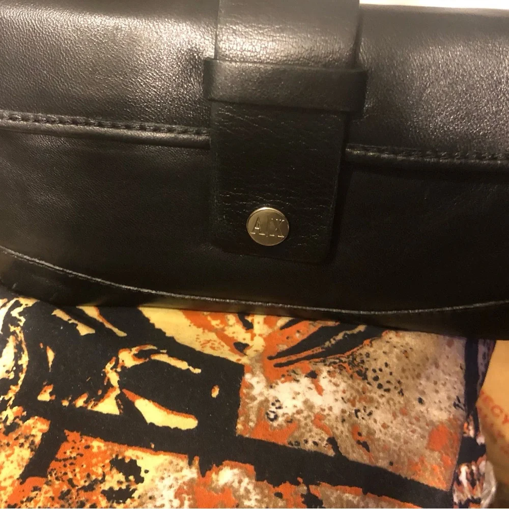 Armani Exchange Women’s Leather Wristlet Cosmetic Makeup Mirror Bag